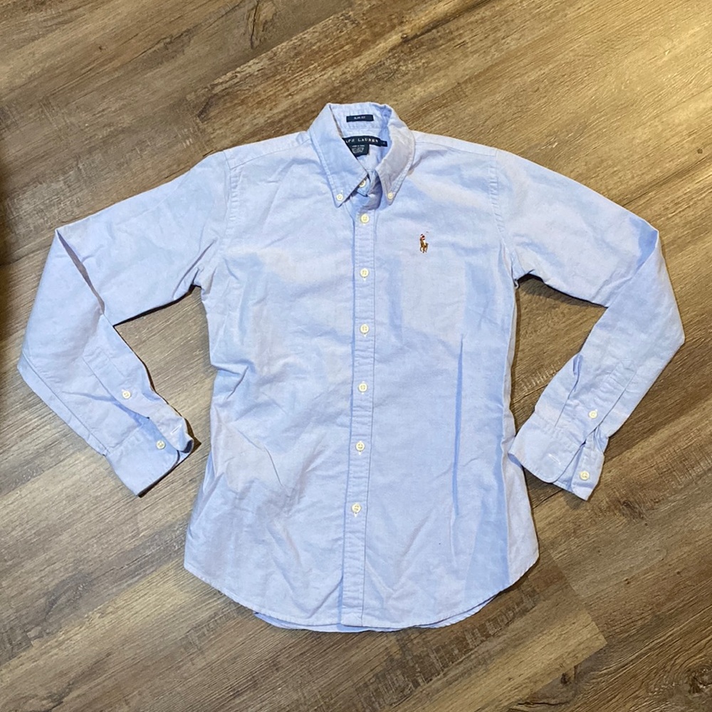 RALPH LAUREN Blue Button Up